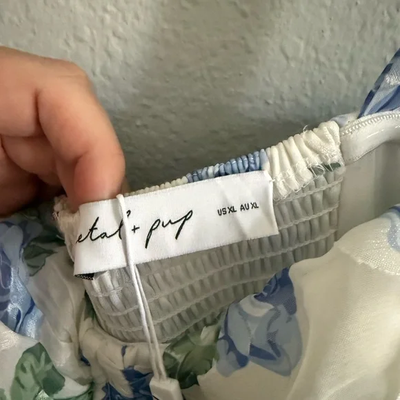 Petal & Pup Blue Floral Maxi Dress - Picture 3 of 6